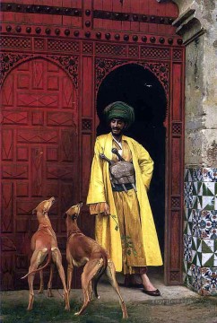 Un árabe y su perro Orientalismo árabe griego Jean Leon Gerome Pinturas al óleo